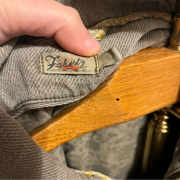 FAHERTY ~ Monterey Utility Jacket in Hawkeye Green Small Cotton Linen Blend - Picture 9 of 12